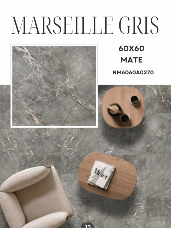 MARSELLE GRIS 60X60 MATE
