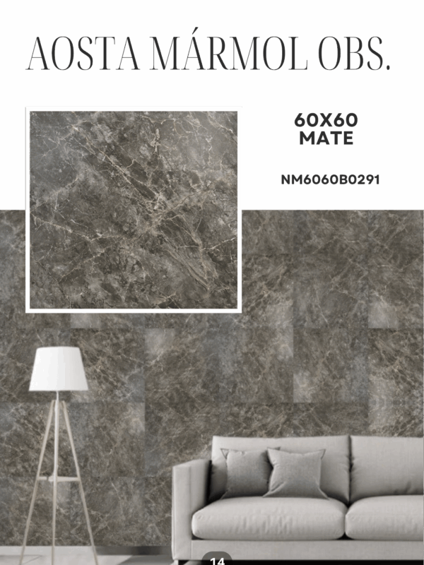 AOSTA MARMOL OBS 60X60 MATE