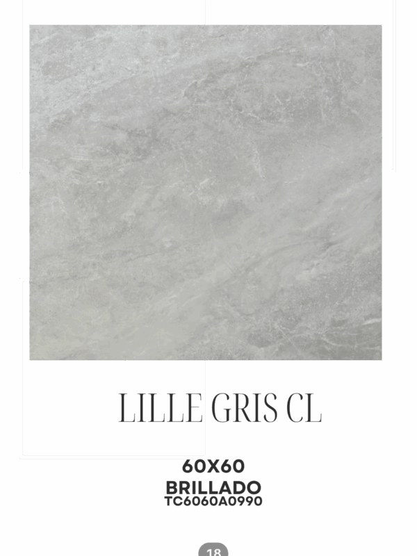 LILLE GRIS CLARO 60X60 BRILLADO