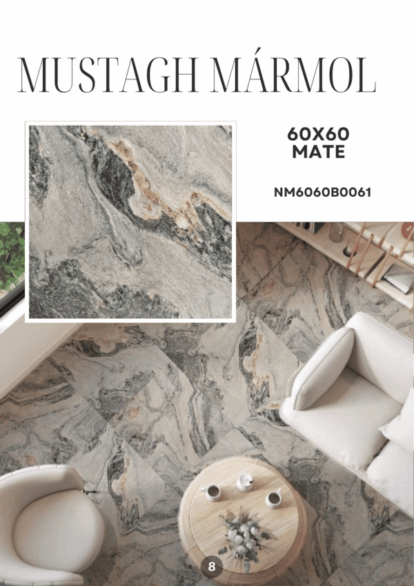 MUSTAGH MARMOL 60X60 MATE